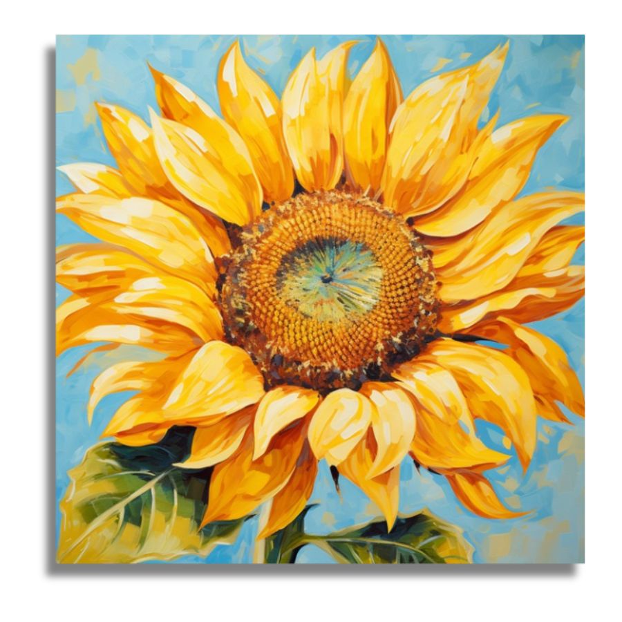 Sunflowers featured in a floral canvas design