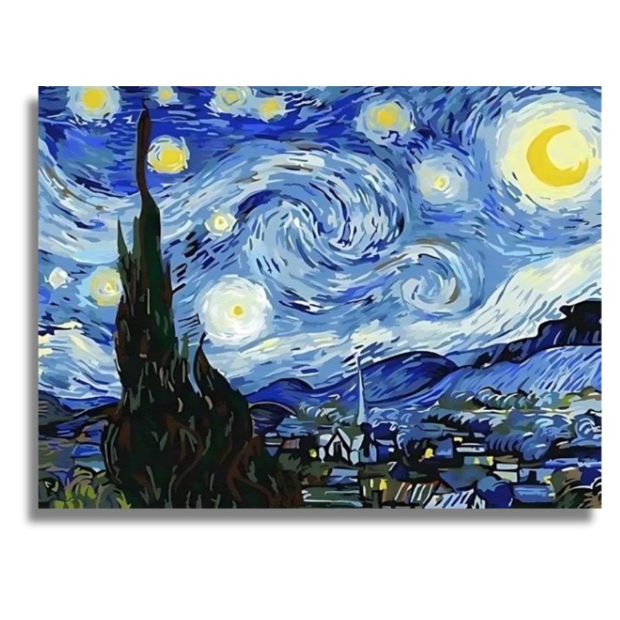 A famous painting adapted into a paint by numbers kit