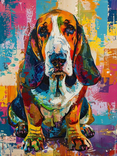 Abstract Basset - Paint by numbers