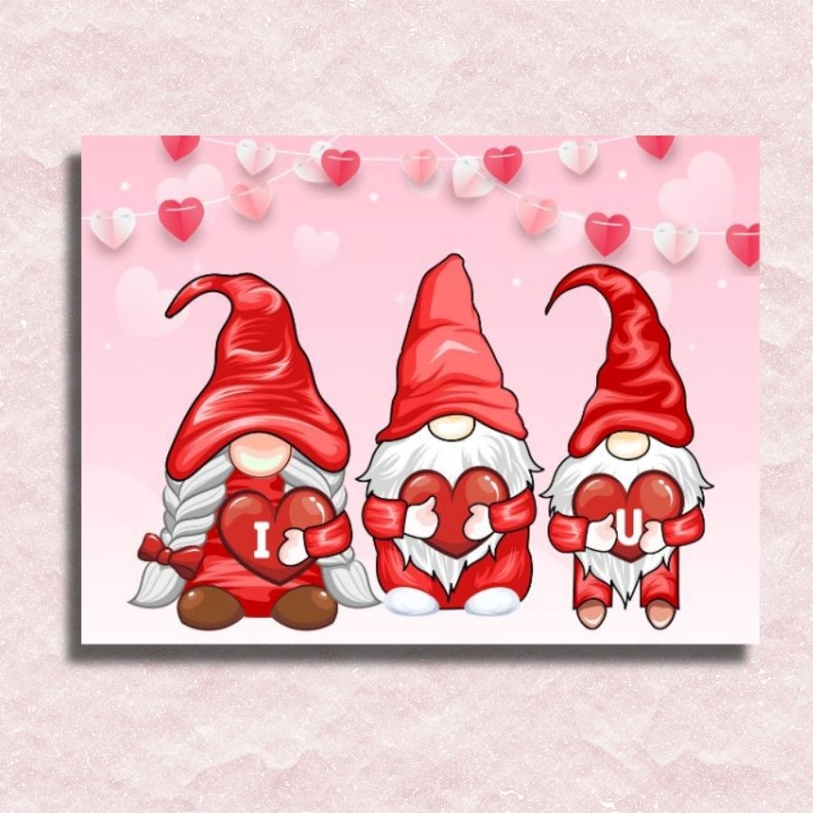 Adorable Love Gnomes Canvas - Paint by numbers