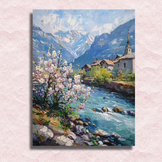 Alpine Blossom Charm Canvas - Paint by numbers