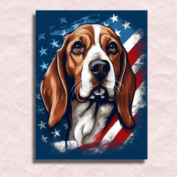 American Beagle Canvas - Paint by numbers