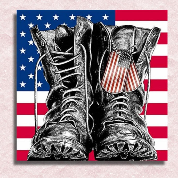 American Boots Canvas - Paint by numbers