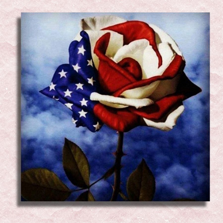 American Rose Canvas - Paint by numbers