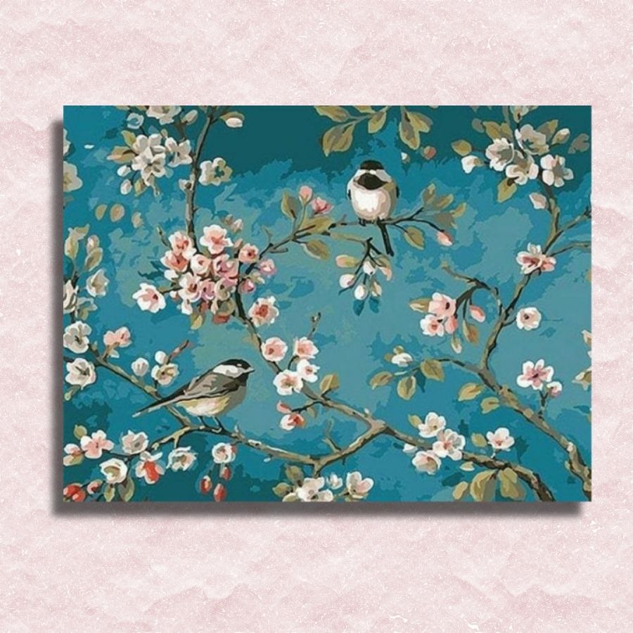 Birds in the Tree Canvas - Paint by numbers