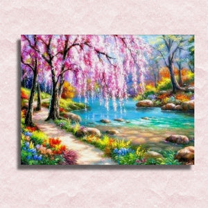 Blossoming Trees Canvas - Paint by numbers
