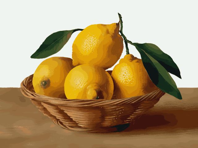 Bucket of Lemons - Paint by numbers