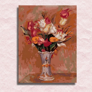 Renoir - Bunch of Tulips in a White Vase Canvas - Paint by numbers