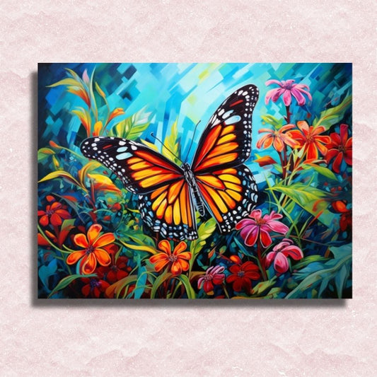Butterfly Towards the Light Canvas - Paint by numbers