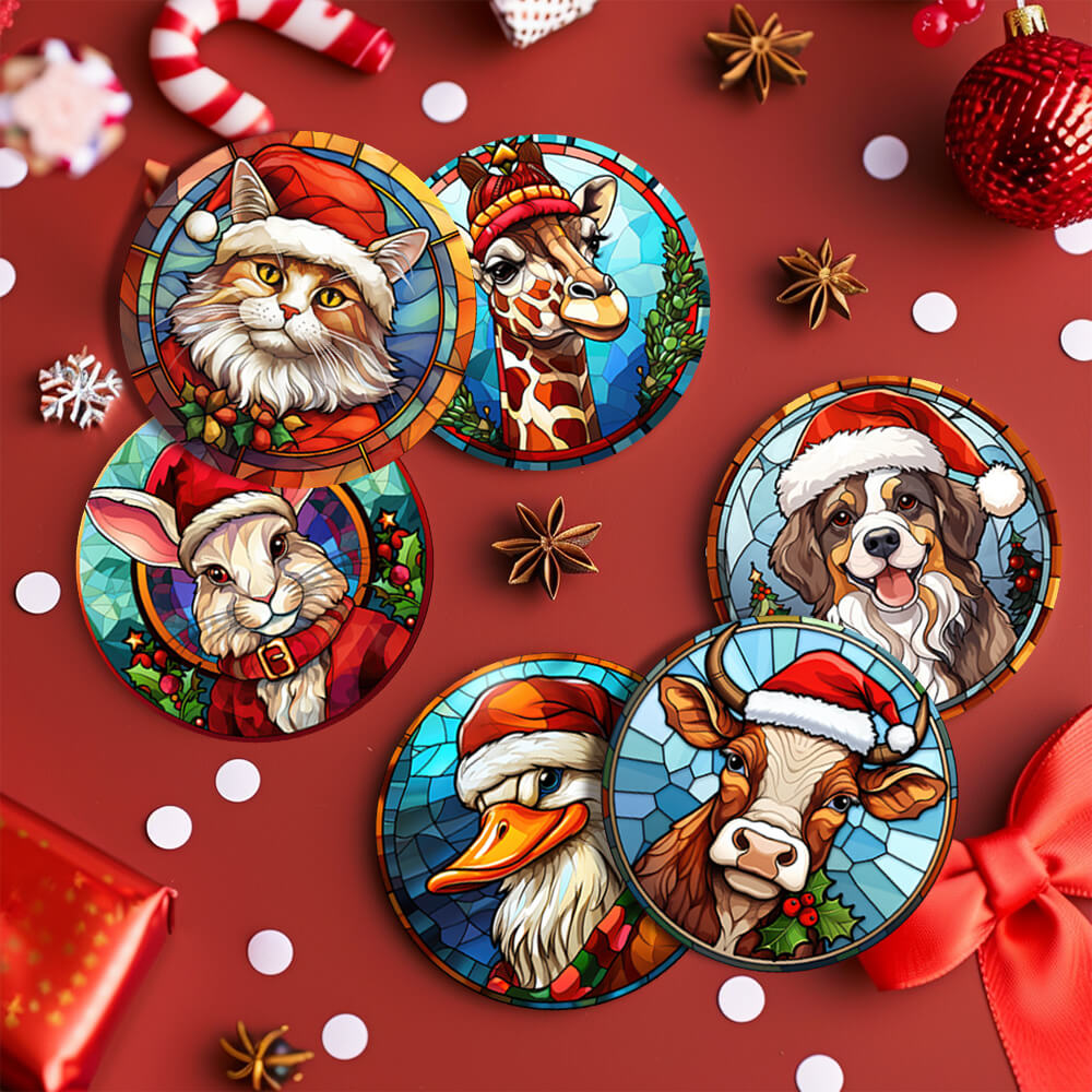Christmas Fun Coasters 6 Pack Paint by Numbers Lifestyle