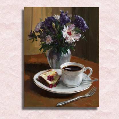 Coffee and Cake Canvas - Paint by numbers