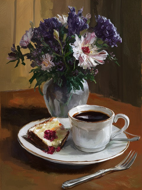 Coffee and Cake - Paint by numbers