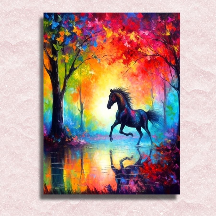 Colorful Gallop Canvas - Paint by numbers