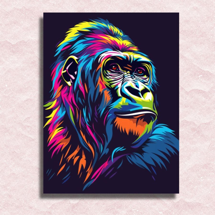 Colorful Gorilla Canvas - Paint by numbers
