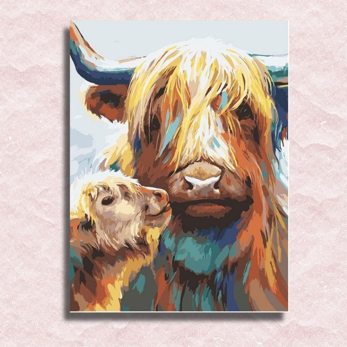 Cow and Calf Canvas - Paint by numbers