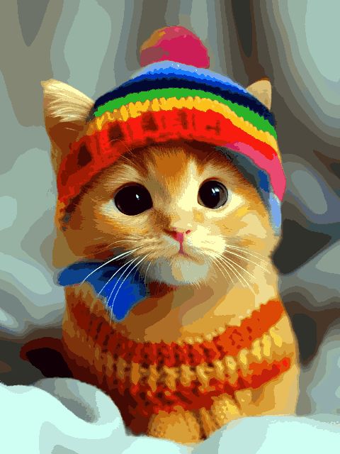 Cozy Meow Cat - Paint by numbers