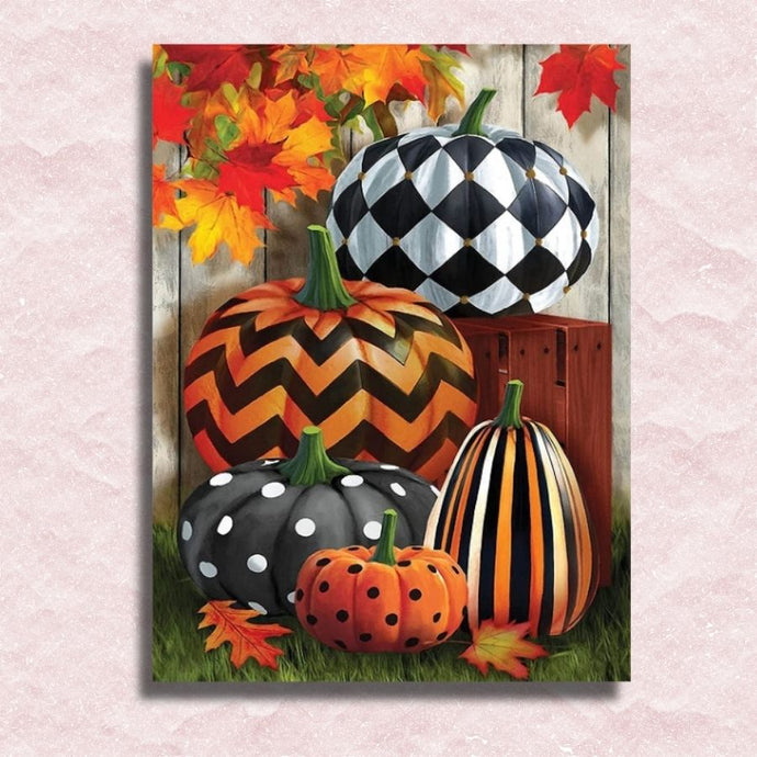 Decorated Pumpkins Canvas - Paint by numbers