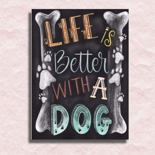 Dog Quote Canvas - Painting by numbers shop