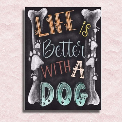 Dog Quote Canvas - Paint by numbers