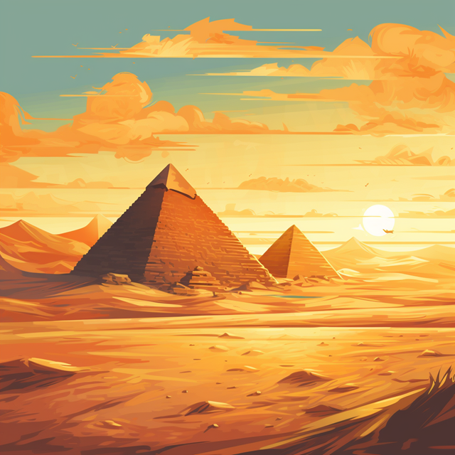 Egyptian Pyramids - Easy Paint by Numbers