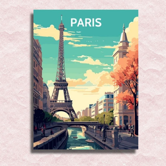 Eiffel Tower Poster Canvas - Paint by numbers