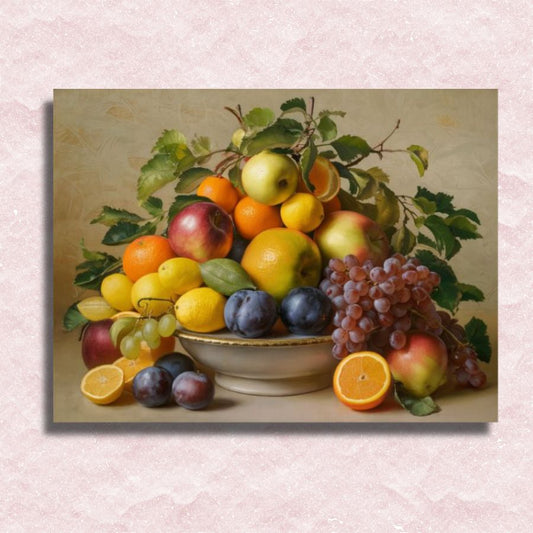 Fruitful Bowl Canvas - Painting by numbers shop