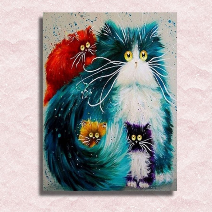 Furry Cats Canvas - Paint by numbers