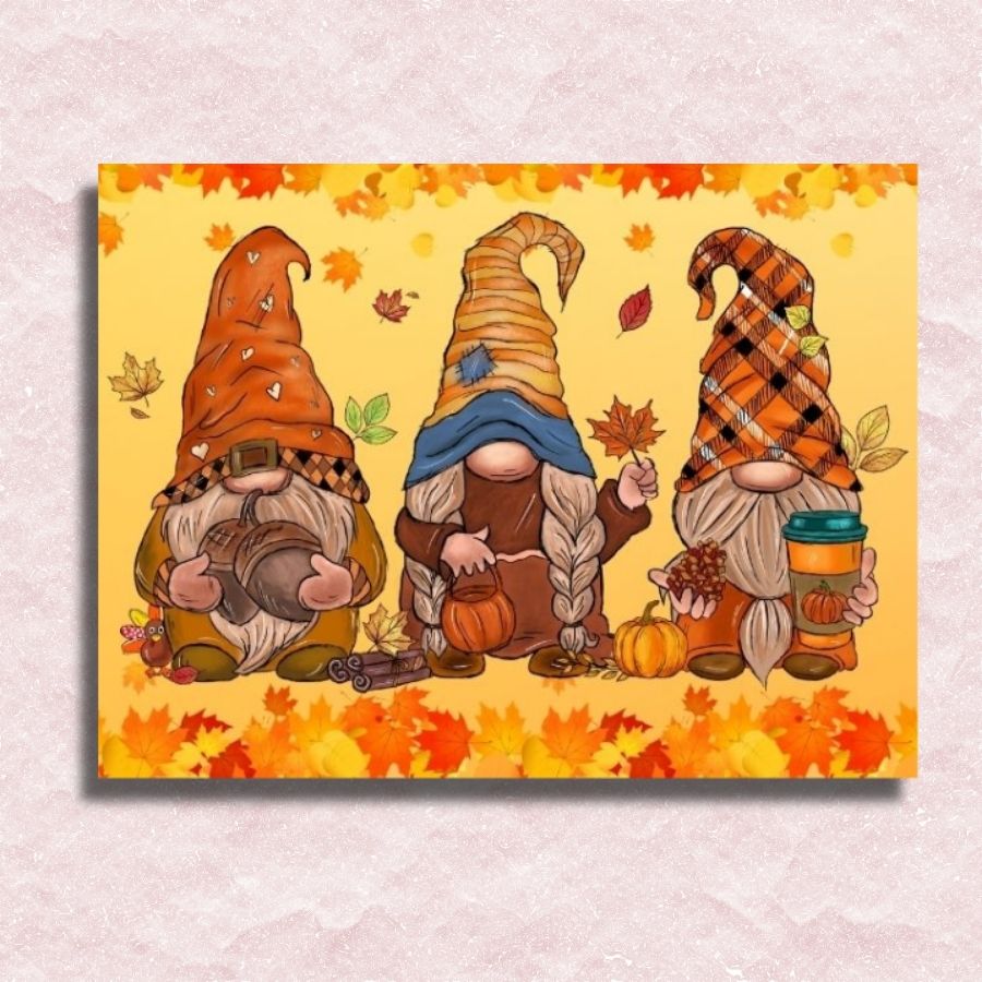 Gnomes of Autumn Canvas - Paint by numbers