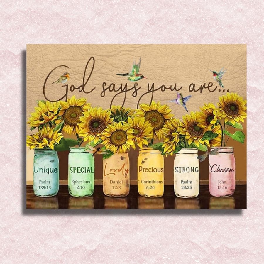 God Says Canvas - Paint by numbers