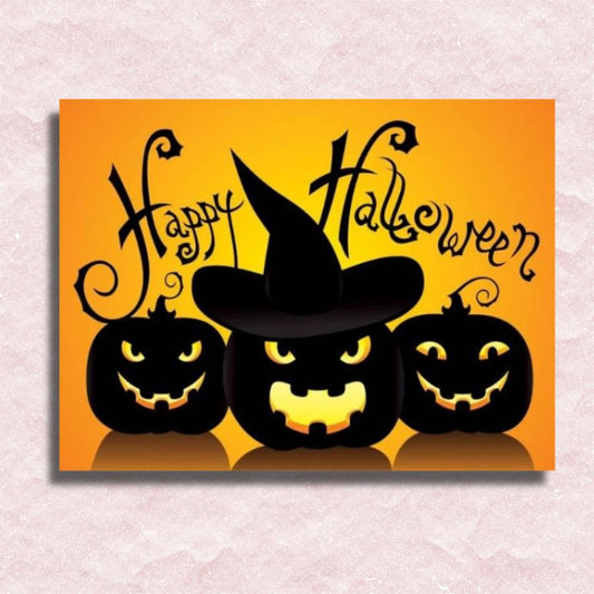 Halloween Canvas - Jack-O-Lanterns-canvas - Paint by numbers