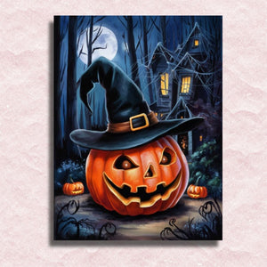 Halloween Pumpkin Canvas - Paint by numbers