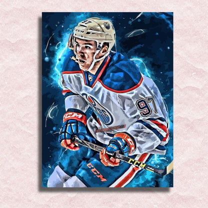 Hockey Player Canvas - Paint by numbers