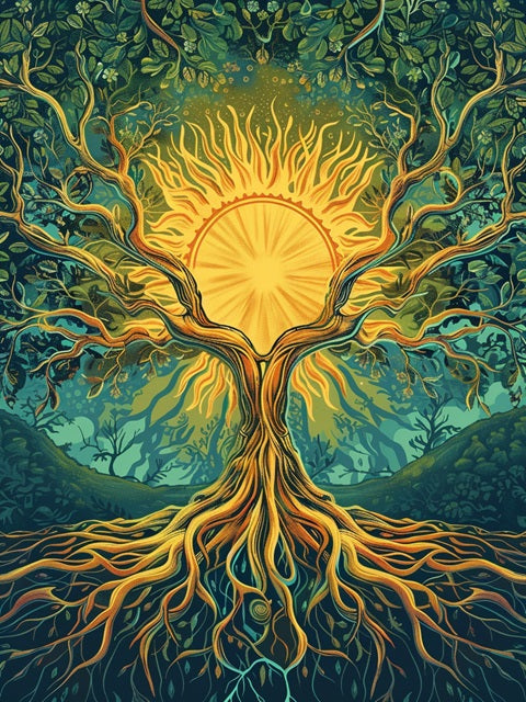 Holding the Tree of Life - Paint by numbers