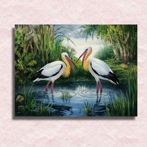 Ibis Birds Canvas - Paint by numbers