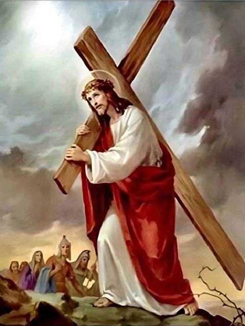 Jesus Carrying Cross - Paint by numbers