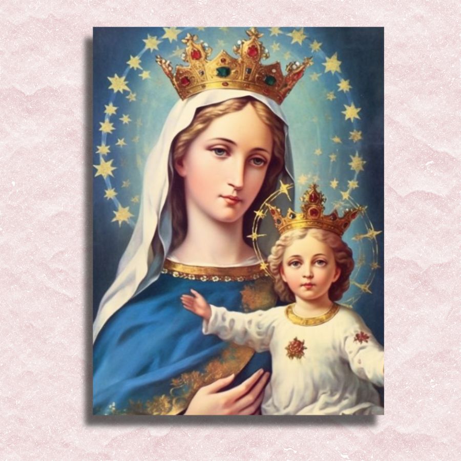 Jesus and Virgin Mary Canvas - Paint by numbers