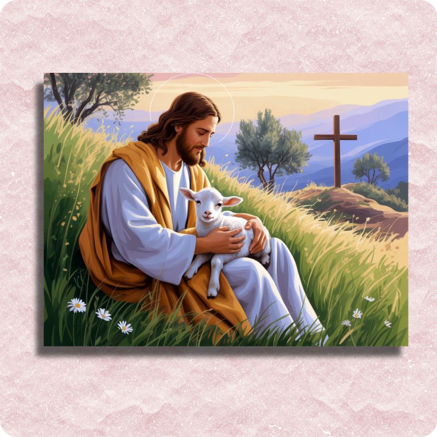 Jesus the Shepherd Canvas - Paint by numbers
