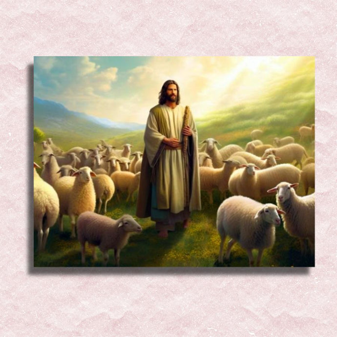 Jesus the Shepherd Canvas - Paint by numbers