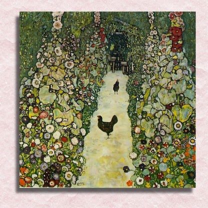 Gustav Klimt - Path with Chickens Canvas - Paint by numbers