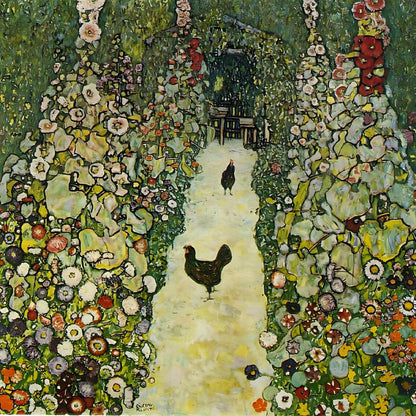 Gustav Klimt - Path with Chickens - Paint by numbers