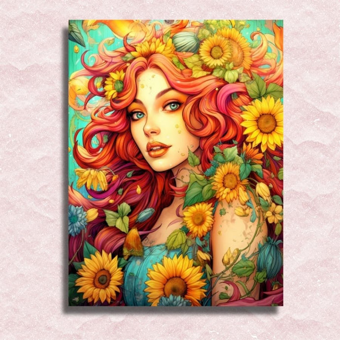 Lady Autumn Canvas - Paint by numbers