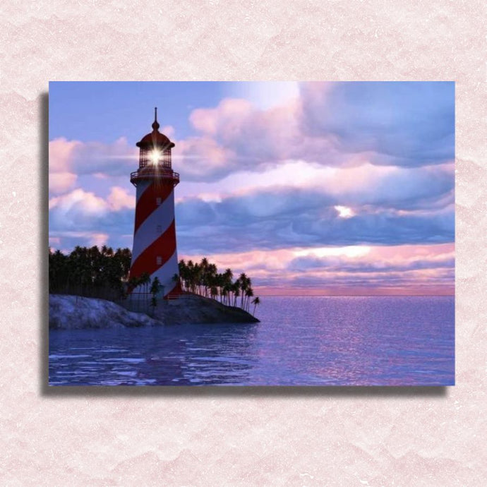Sunset Lighthouse Canvas - Paint by numbers
