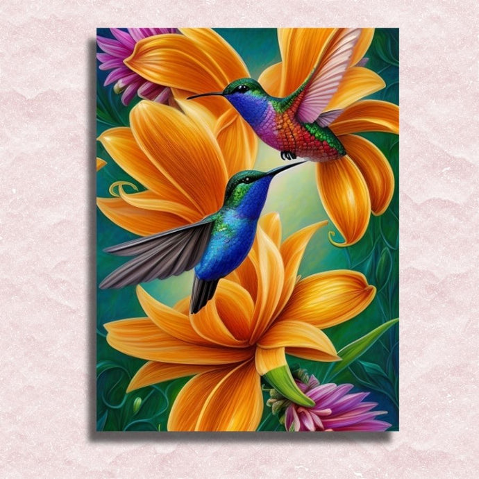 Magical Hummingbirds Canvas - Paint by numbers