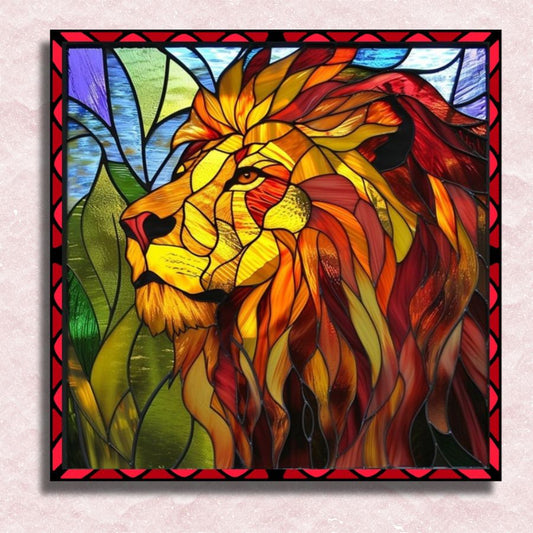 Majestic Lion Mosaic Canvas - Paint by numbers