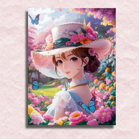 Manga Floral Charm Canvas - Paint by numbers