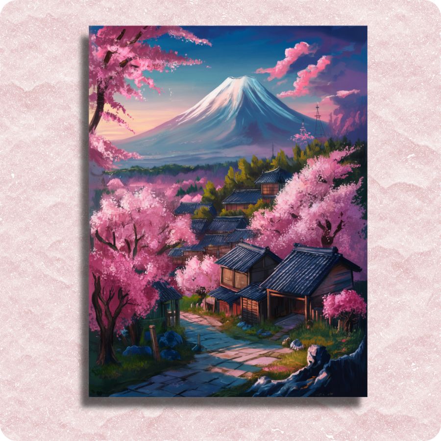 Mount Fuji Spring Canvas - Paint by numbers