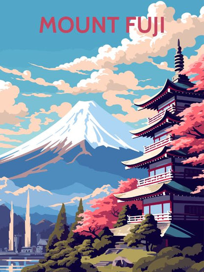 Mount Fuji Poster - Paint by numbers