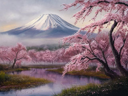 Mt. Fuji - Paint by numbers