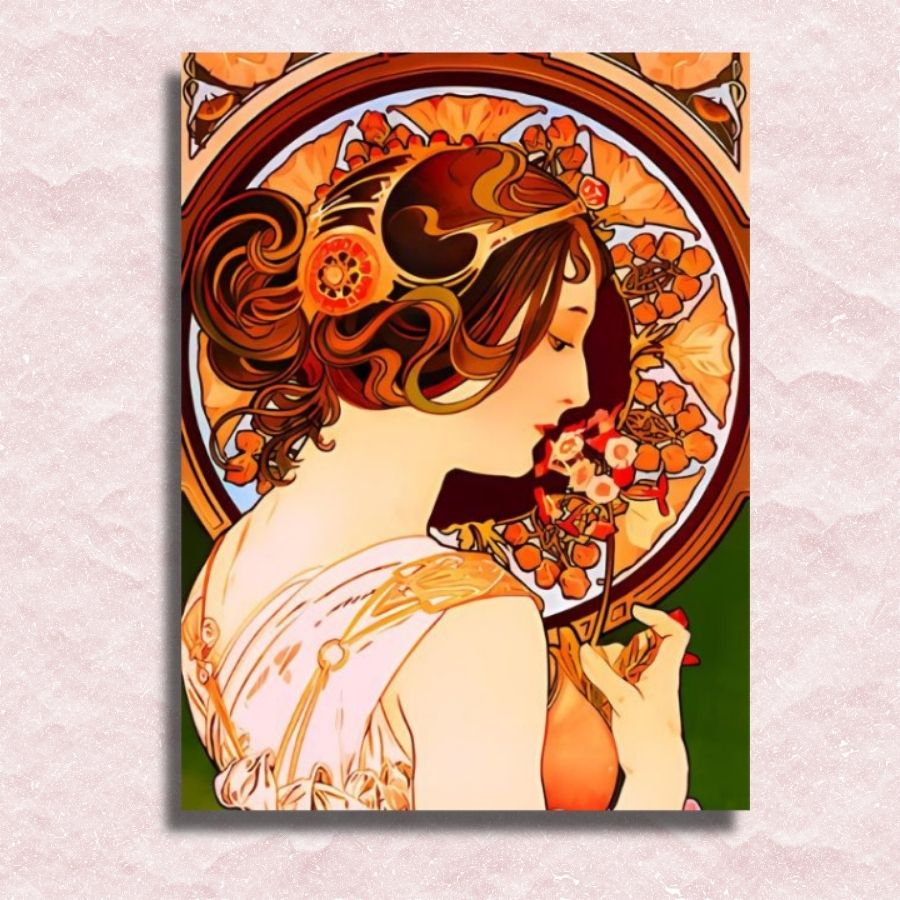 Alphonse Mucha - Primrose Canvas - Paint by numbers