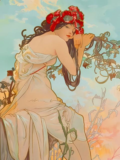 Alphonse Mucha - Summer - Paint by numbers